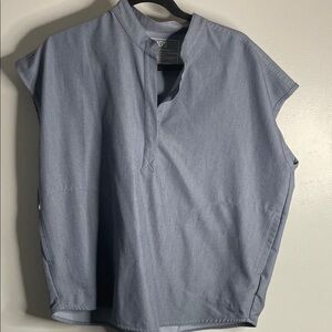 Figs Men's Casual Button Down Shirt in Light Blue